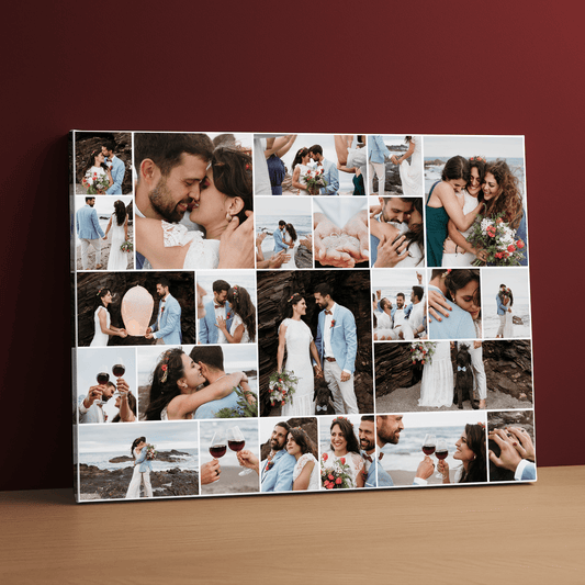 Ślubna pamiątka - kolaż na płótnie dla pary - StwórzPrezent.pl