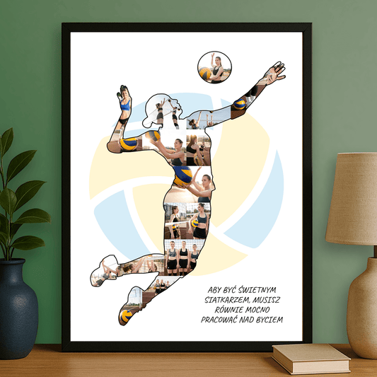Świetny siatkarz - plakat personalizowany dla niej - StwórzPrezent.pl