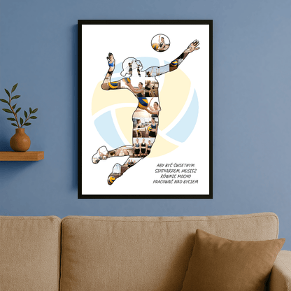 Świetny siatkarz - plakat personalizowany dla niej - StwórzPrezent.pl