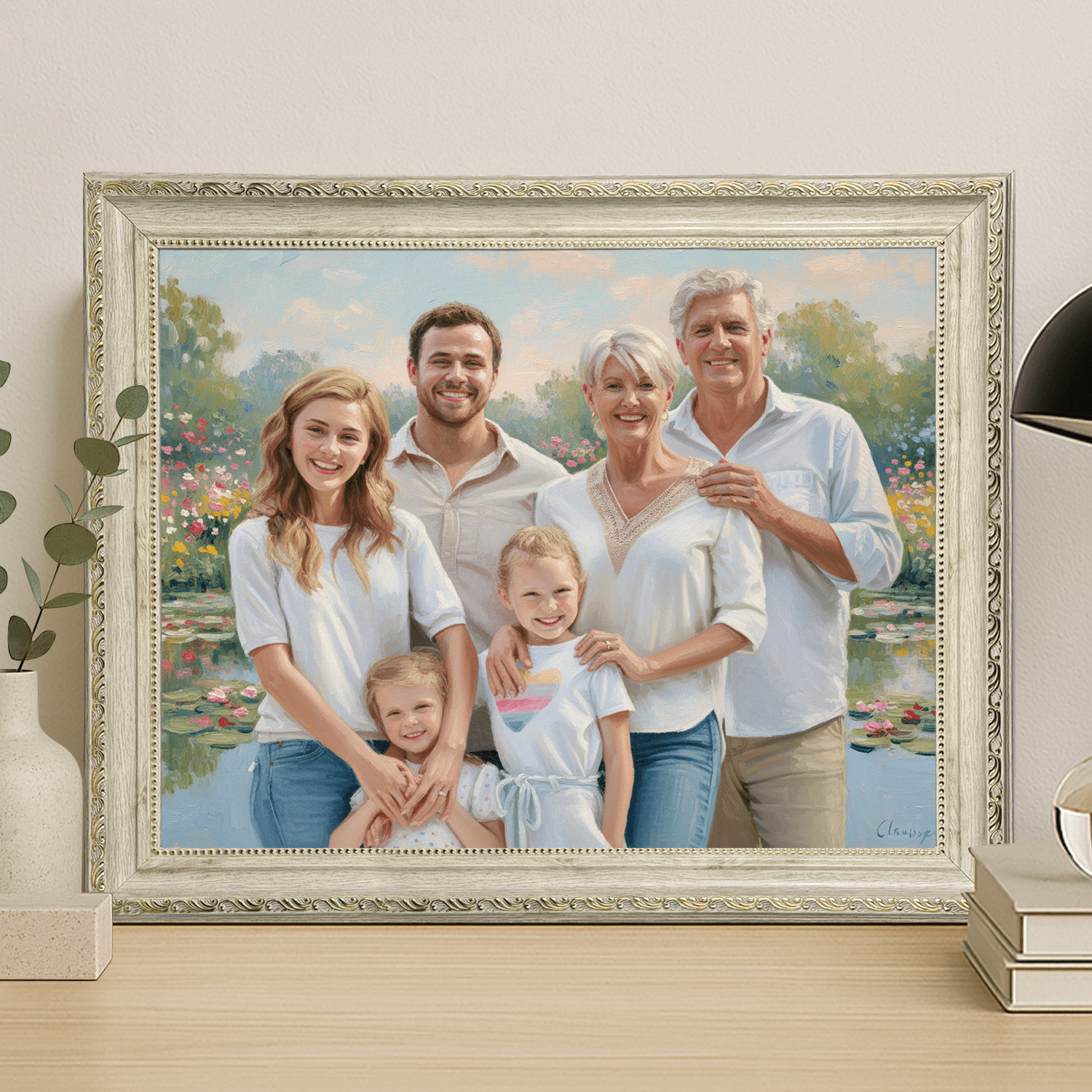 Szczęśliwa rodzina - portret na płótnie dla rodziców - StwórzPrezent.pl