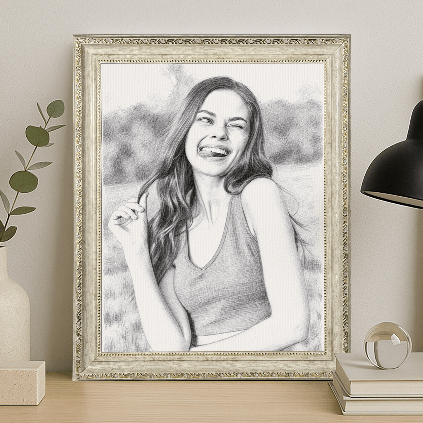 Szkic kobiety - portret na płótnie dla niej - StwórzPrezent.pl