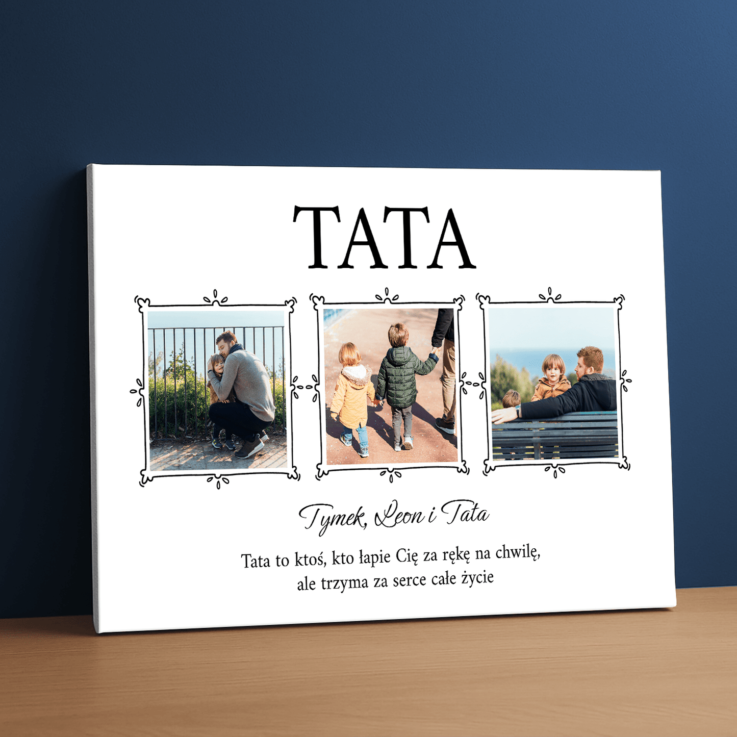 Tata to ktoś wyjątkowy - kolaż na płótnie dla taty - StwórzPrezent.pl