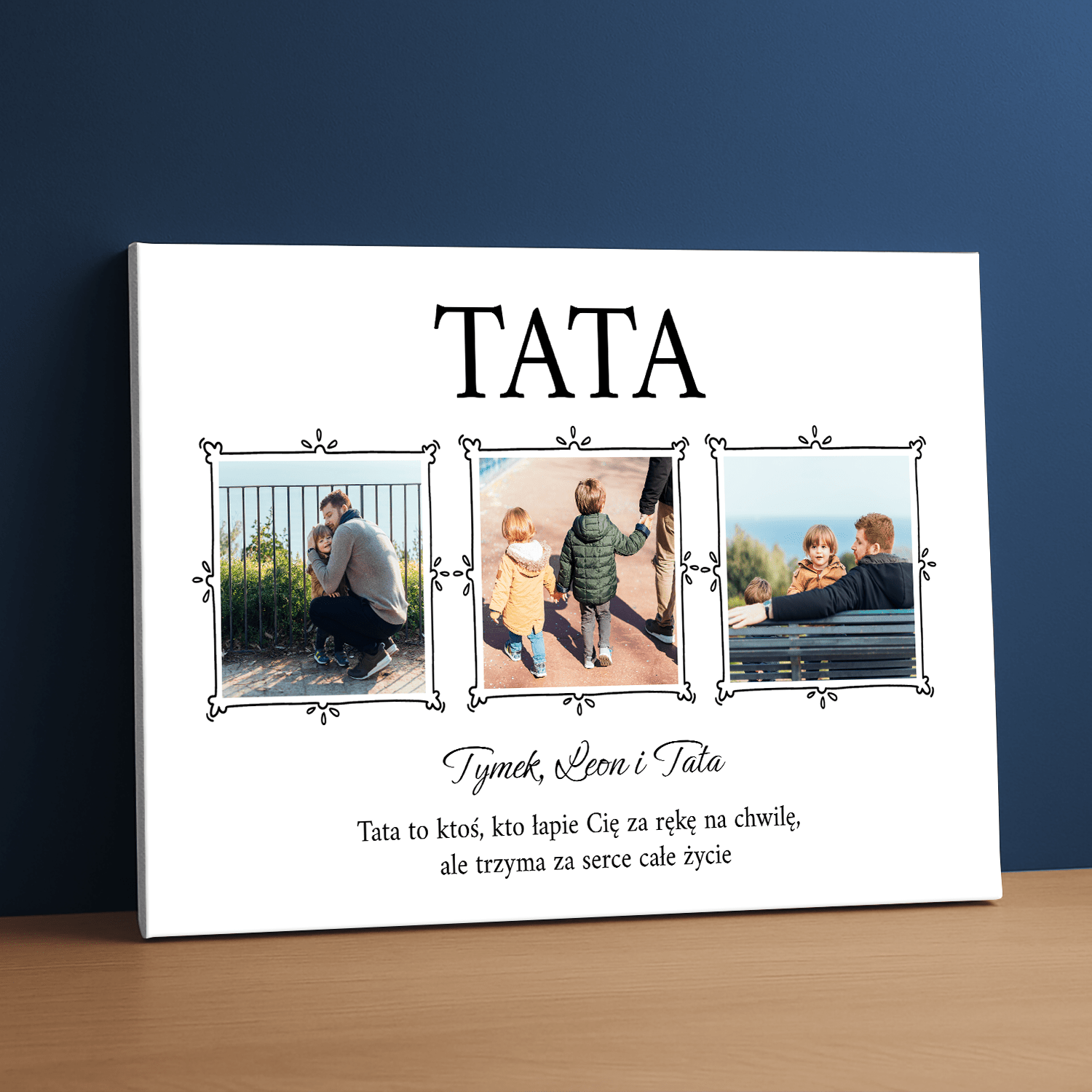 Tata to ktoś wyjątkowy - kolaż na płótnie dla taty - StwórzPrezent.pl