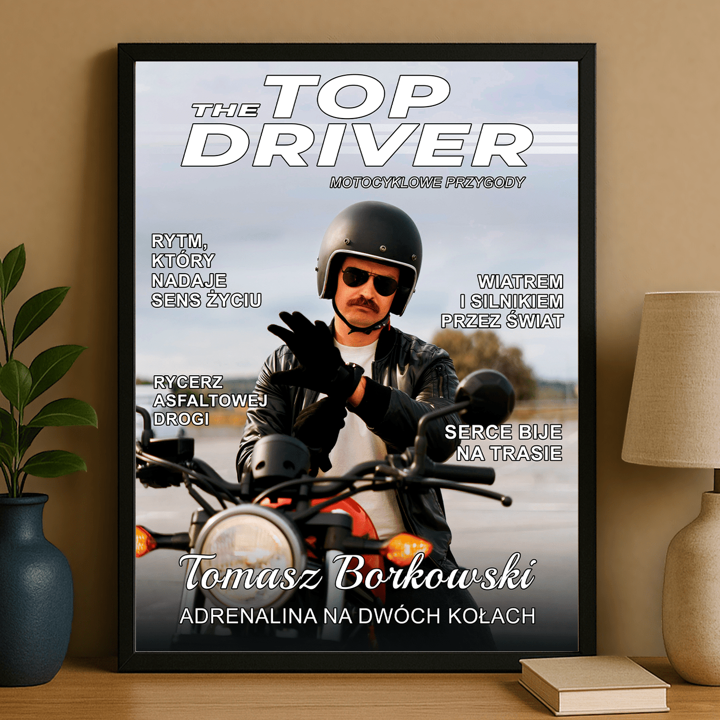 Top driver - plakat personalizowany dla mężczyzny - StwórzPrezent.pl
