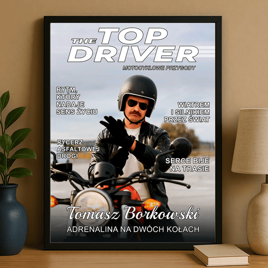 Top driver - plakat personalizowany dla mężczyzny - StwórzPrezent.pl