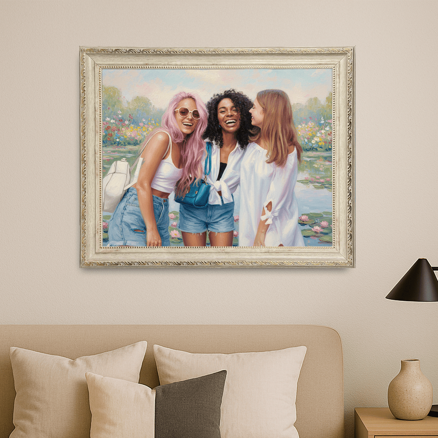 Trzy najlepsze przyjaciółki - portret na płótnie dla przyjaciółki - StwórzPrezent.pl