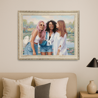 Trzy najlepsze przyjaciółki - portret na płótnie dla przyjaciółki - StwórzPrezent.pl