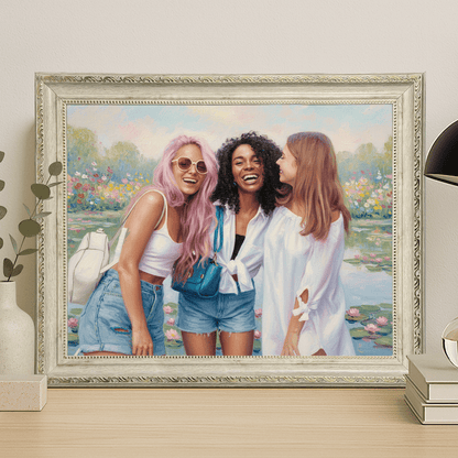 Trzy najlepsze przyjaciółki - portret na płótnie dla przyjaciółki - StwórzPrezent.pl
