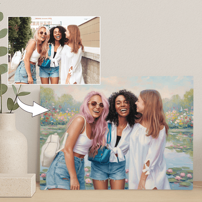 Trzy najlepsze przyjaciółki - portret na płótnie dla przyjaciółki - StwórzPrezent.pl