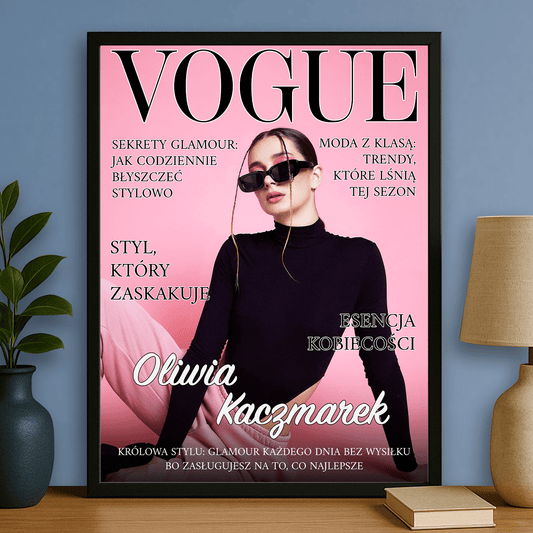 Twoja okładka magazynu - plakat personalizowany dla niej - StwórzPrezent.pl