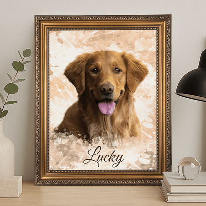 Ukochany pupil - portret na płótnie dla miłośnika psów - StwórzPrezent.pl