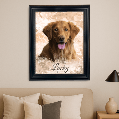 Ukochany pupil - portret na płótnie dla miłośnika psów - StwórzPrezent.pl