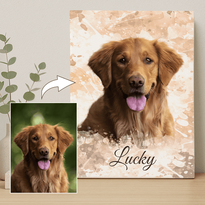 Ukochany pupil - portret na płótnie dla miłośnika psów - StwórzPrezent.pl