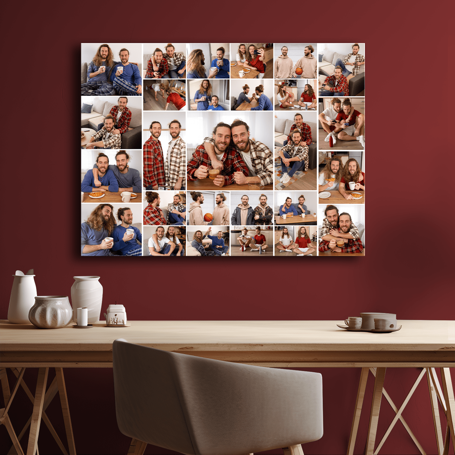 Urodzinowe zdjęcia - kolaż na płótnie dla brata - StwórzPrezent.pl