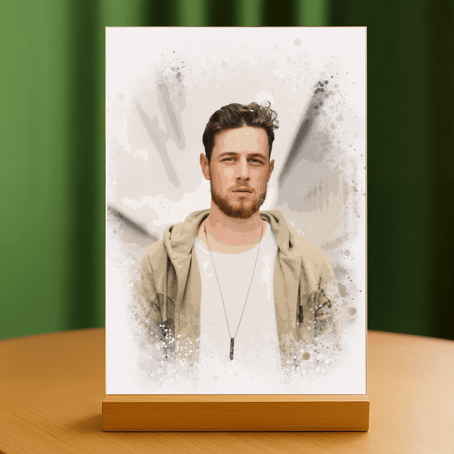 Watercolor Man - portret na szkle akrylowym dla niego - stworzprezent.pl