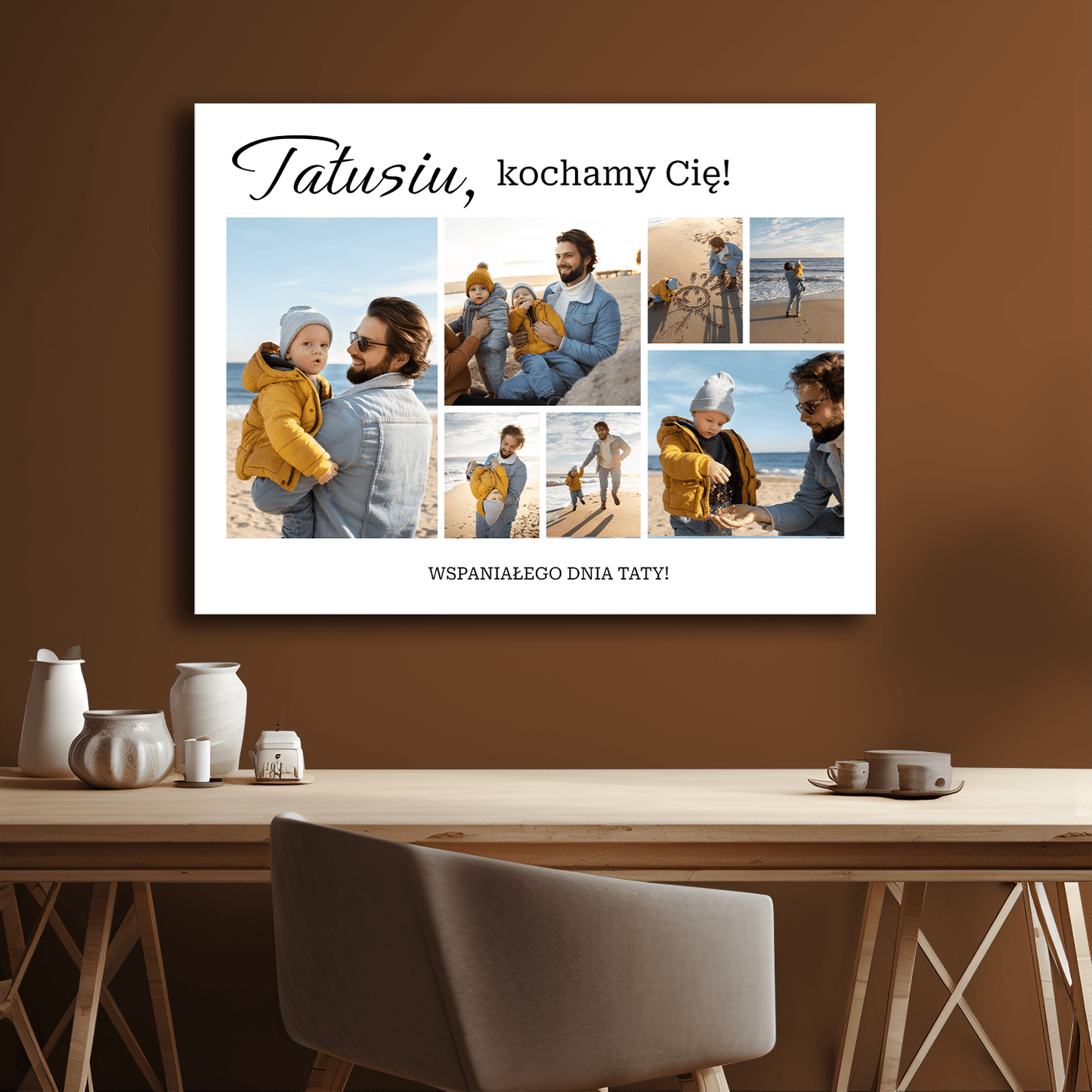 Wspaniałego Dnia Taty! - kolaż na płótnie dla taty - StwórzPrezent.pl