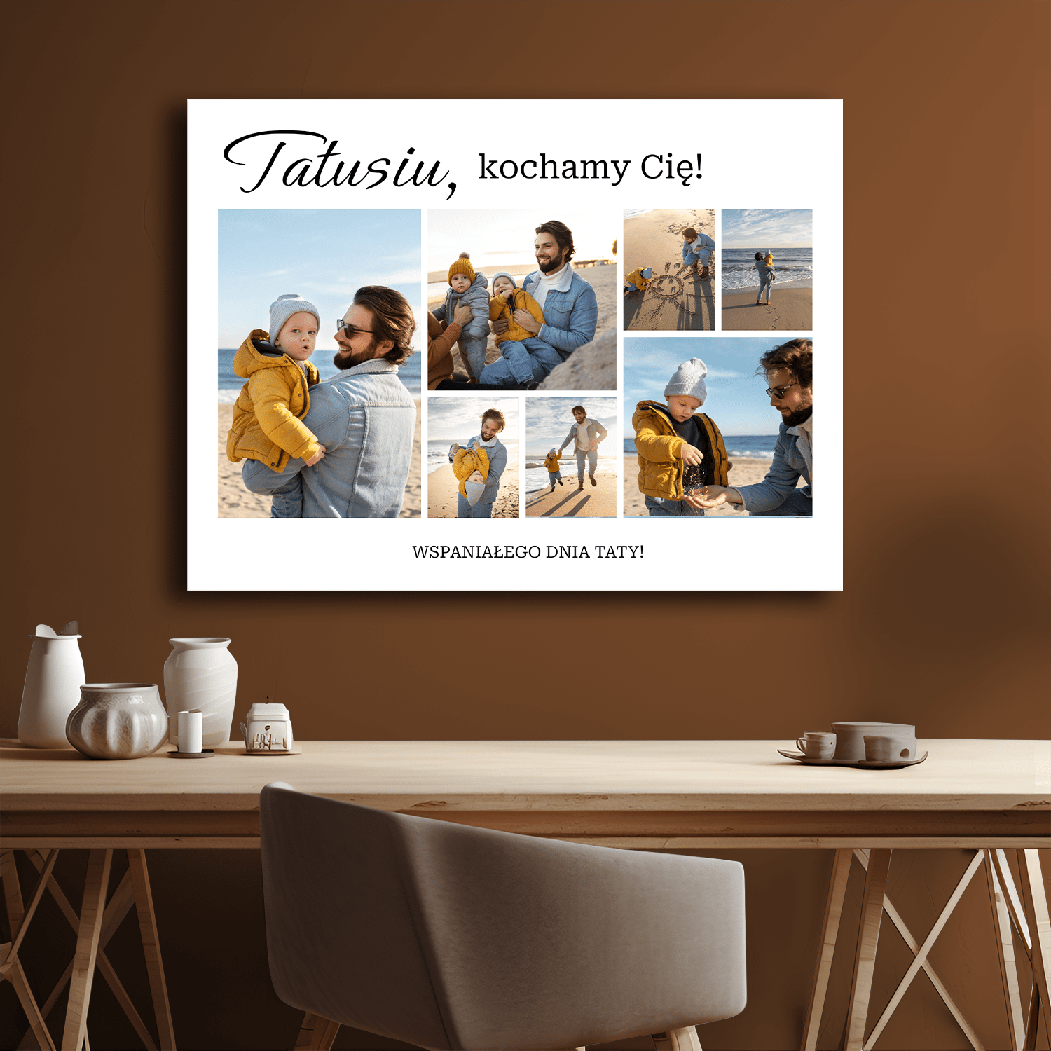 Wspaniałego Dnia Taty! - kolaż na płótnie dla taty - StwórzPrezent.pl