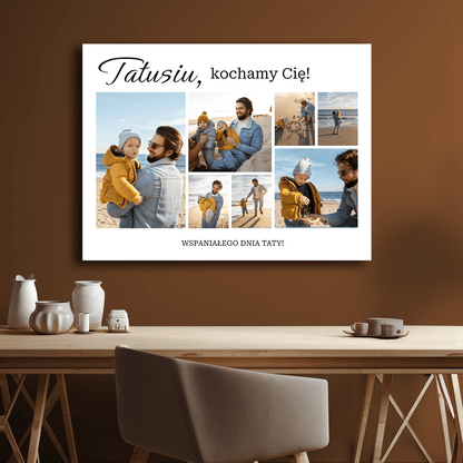 Wspaniałego Dnia Taty! - kolaż na płótnie dla taty - StwórzPrezent.pl