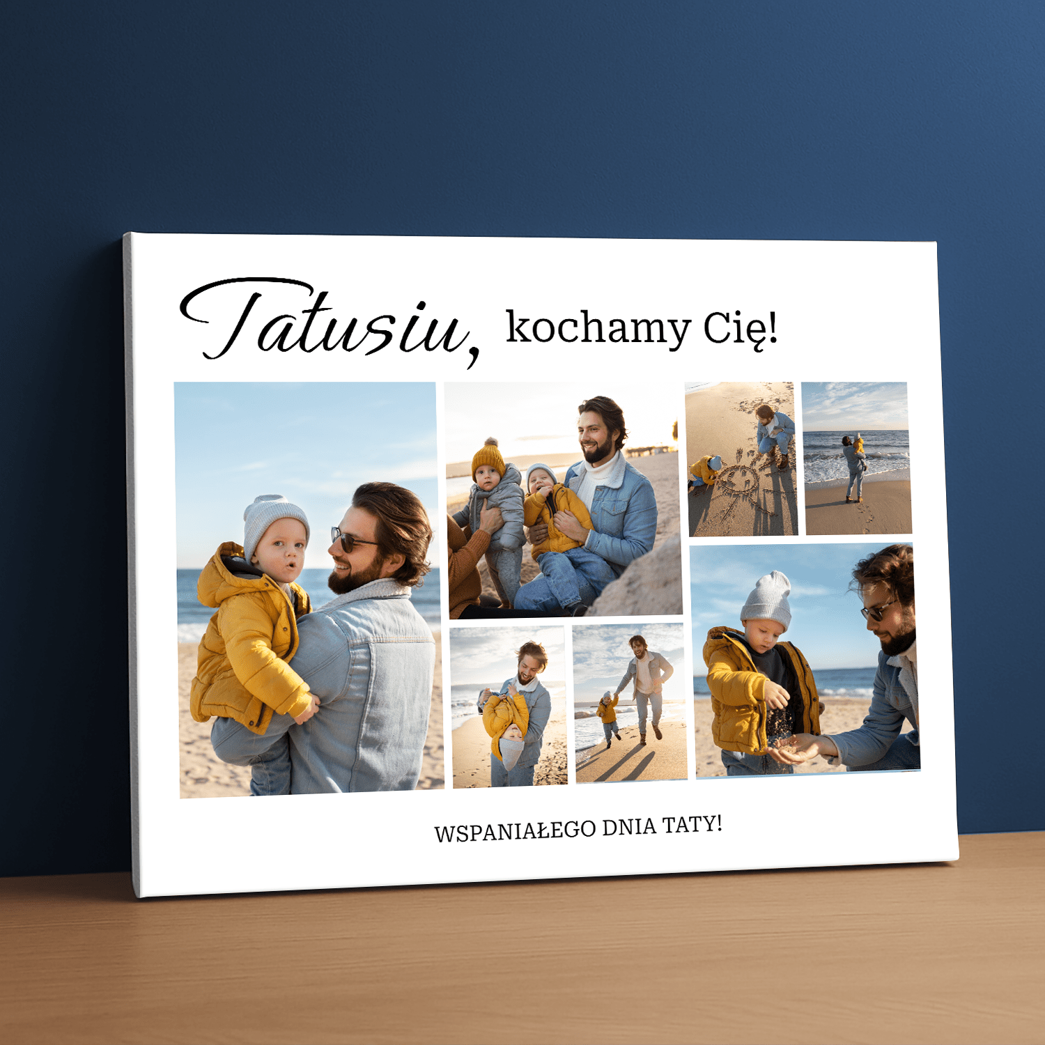 Wspaniałego Dnia Taty! - kolaż na płótnie dla taty - StwórzPrezent.pl