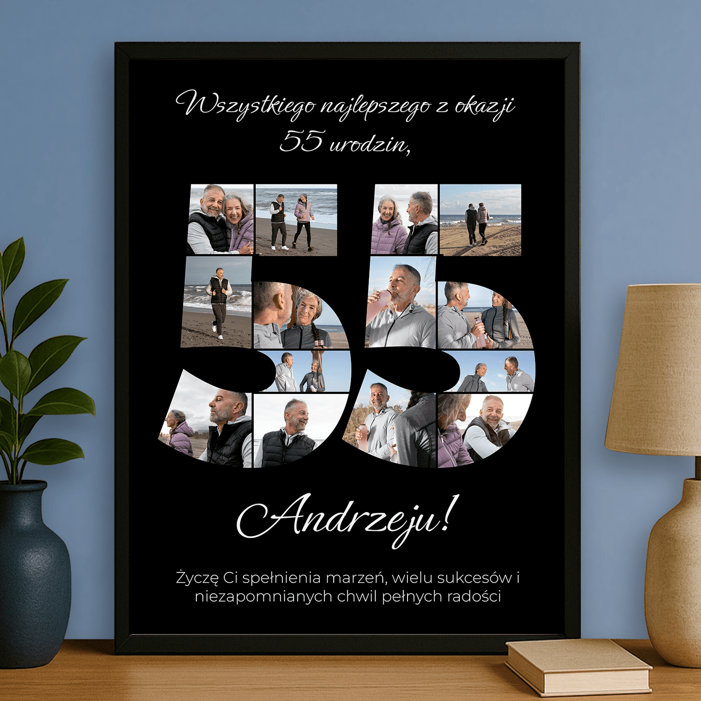 Wyjątkowe 55 urodziny - plakat personalizowany dla mężczyzny - StwórzPrezent.pl