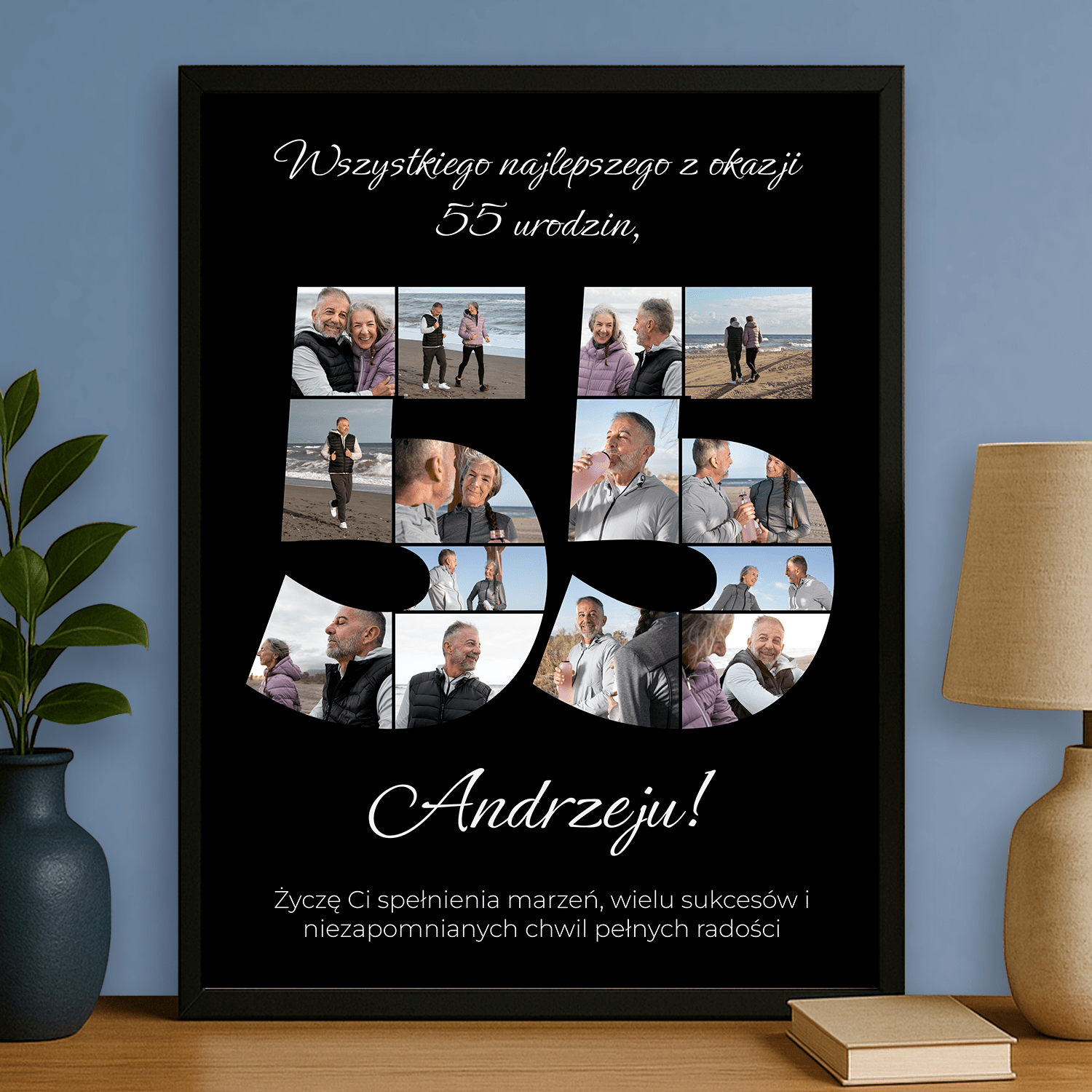Wyjątkowe 55 urodziny - plakat personalizowany dla mężczyzny - StwórzPrezent.pl
