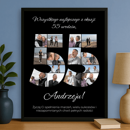 Wyjątkowe 55 urodziny - plakat personalizowany dla mężczyzny - StwórzPrezent.pl