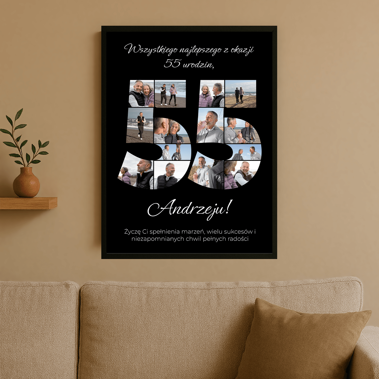 Wyjątkowe 55 urodziny - plakat personalizowany dla mężczyzny - StwórzPrezent.pl