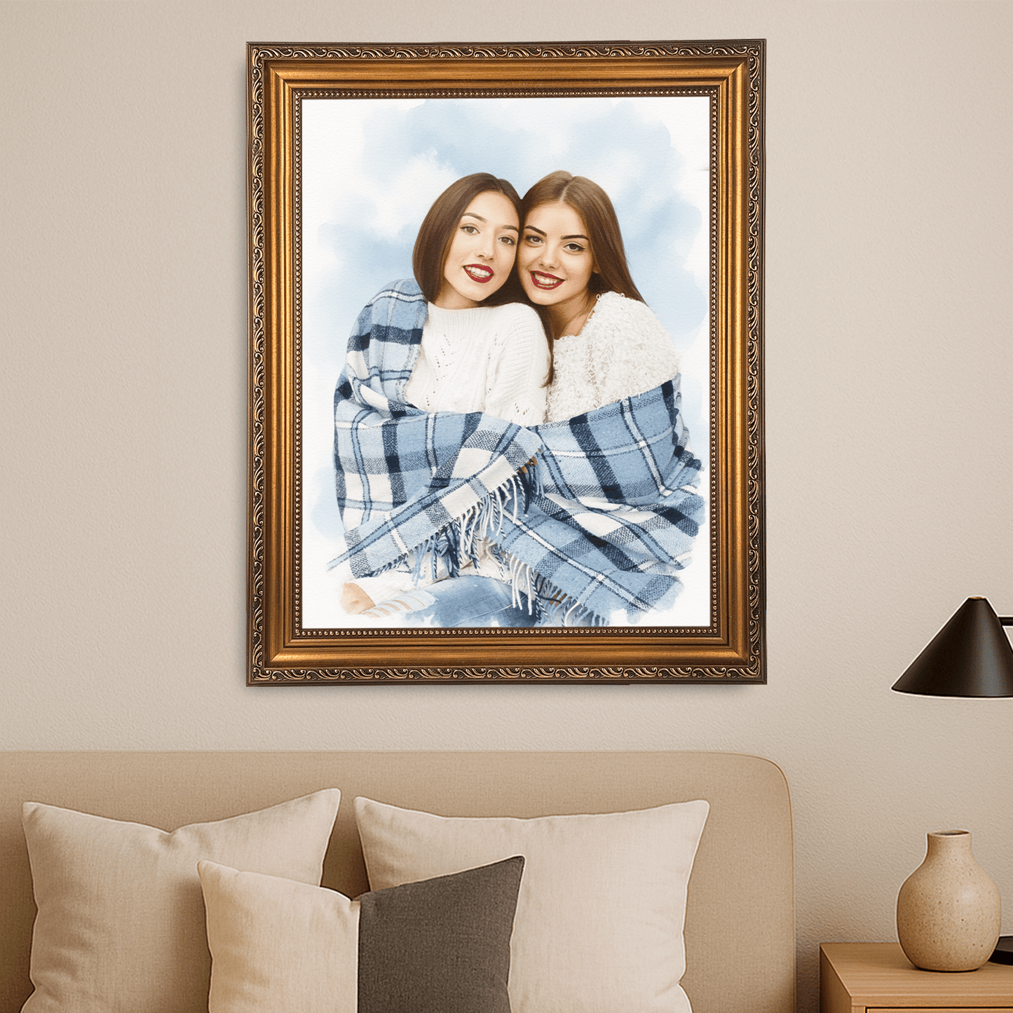 Z najlepszą przyjaciółką - portret na płótnie dla przyjaciółki - StwórzPrezent.pl