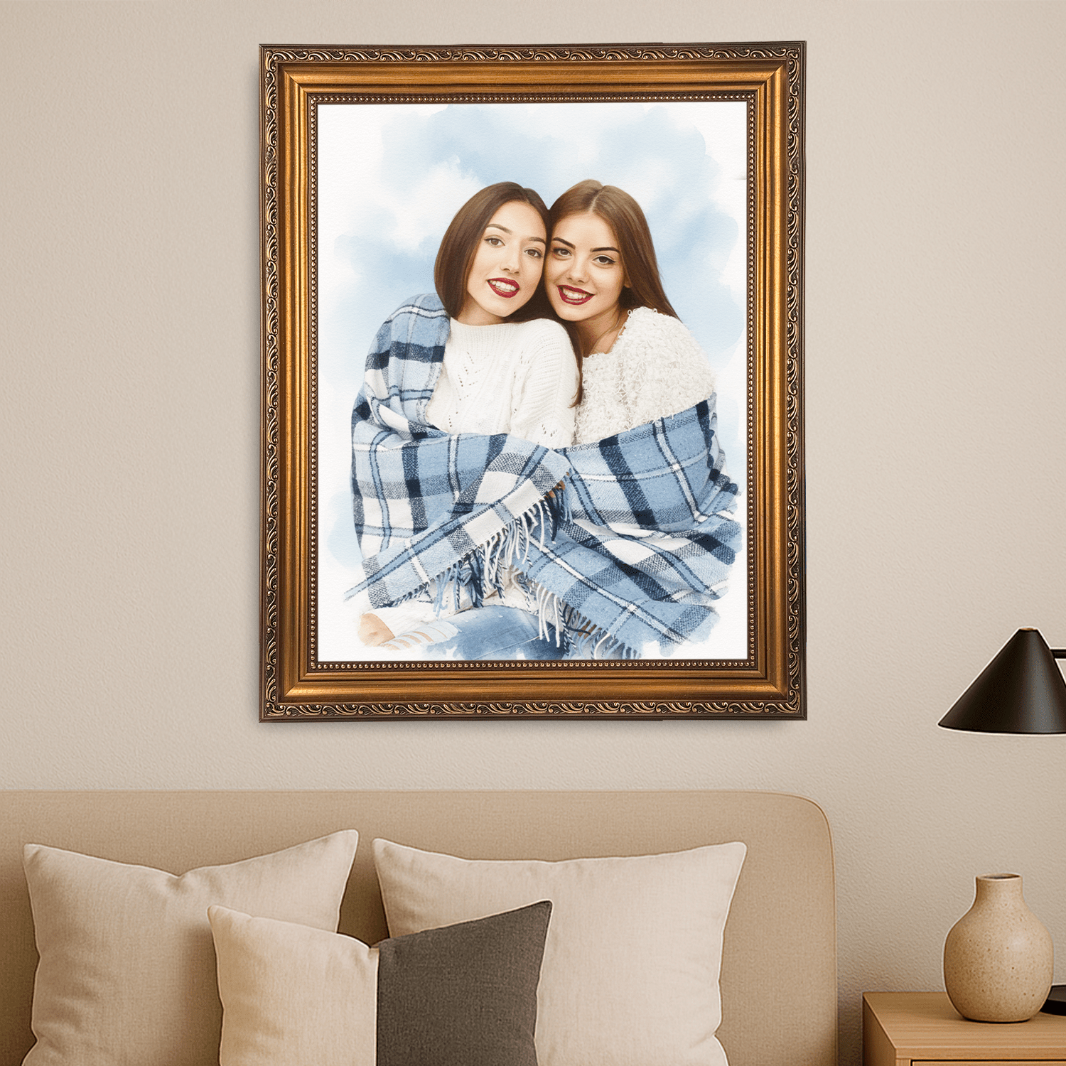 Z najlepszą przyjaciółką - portret na płótnie dla przyjaciółki - StwórzPrezent.pl