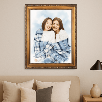 Z najlepszą przyjaciółką - portret na płótnie dla przyjaciółki - StwórzPrezent.pl