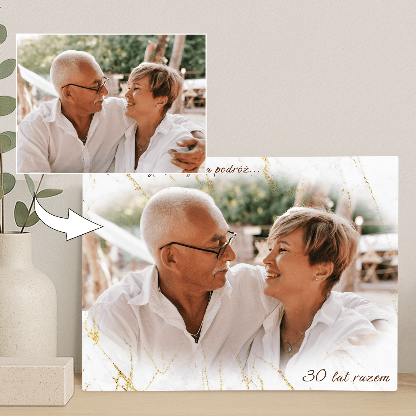 Z okazji 30 rocznicy - portret na płótnie dla pary - StwórzPrezent.pl