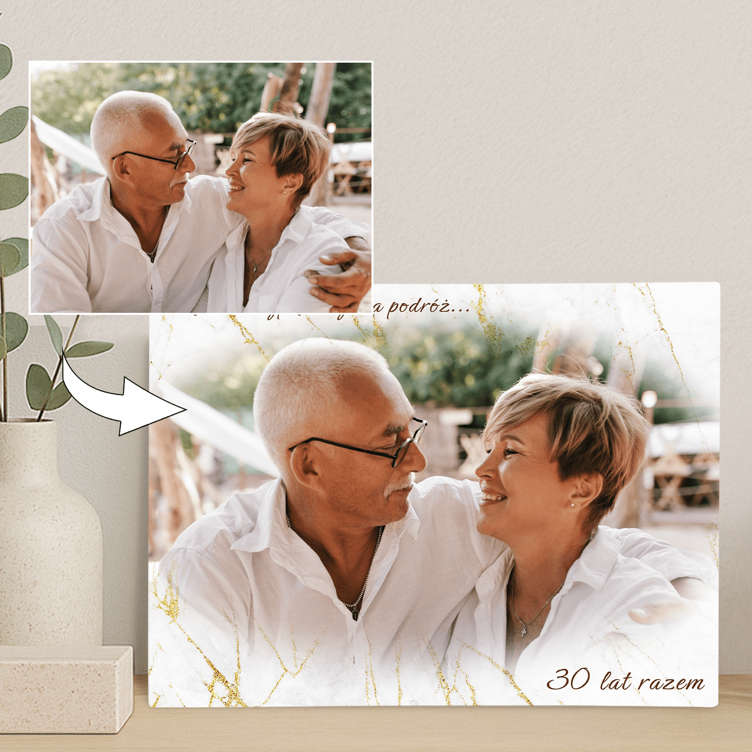 Z okazji 30 rocznicy - portret na płótnie dla pary - StwórzPrezent.pl