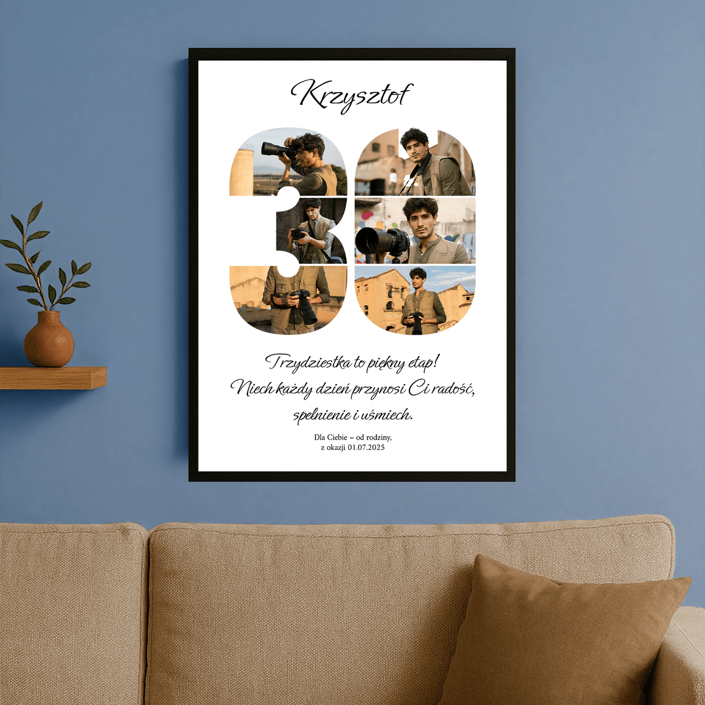 Z okazji 30 urodzin - plakat personalizowany dla mężczyzny - StwórzPrezent.pl