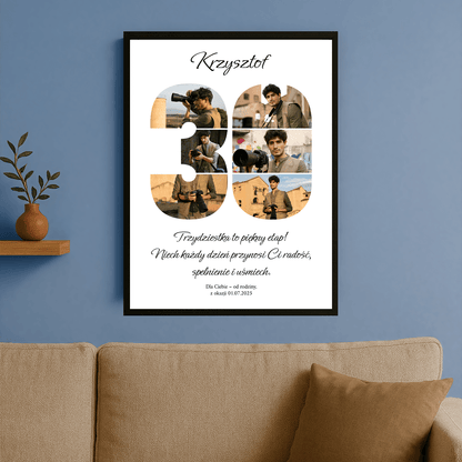 Z okazji 30 urodzin - plakat personalizowany dla mężczyzny - StwórzPrezent.pl