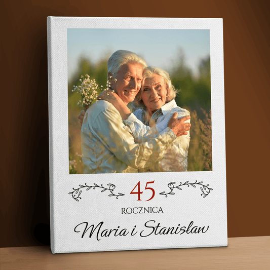 Z okazji 45 rocznicy ślubu - kolaż na płótnie dla pary - StwórzPrezent.pl