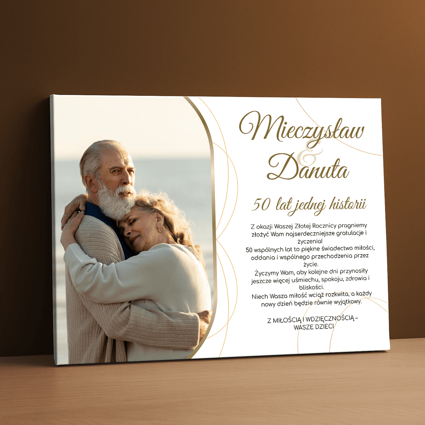 Z okazji 50 rocznicy ślubu - kolaż na płótnie dla pary - StwórzPrezent.pl