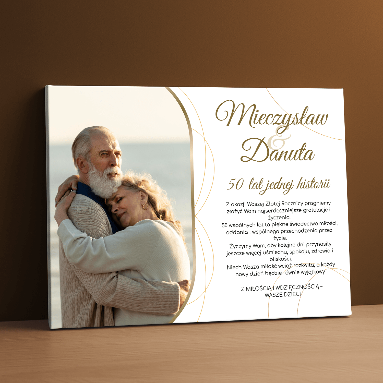 Z okazji 50 rocznicy ślubu - kolaż na płótnie dla pary - StwórzPrezent.pl