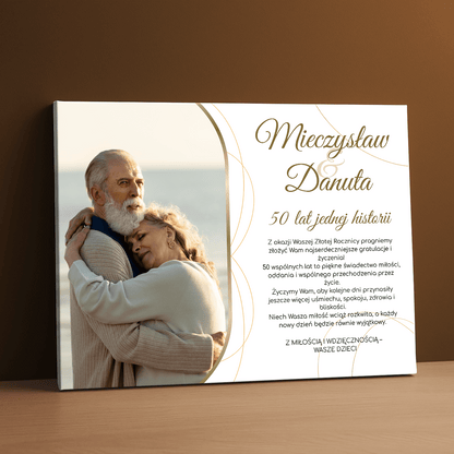 Z okazji 50 rocznicy ślubu - kolaż na płótnie dla pary - StwórzPrezent.pl