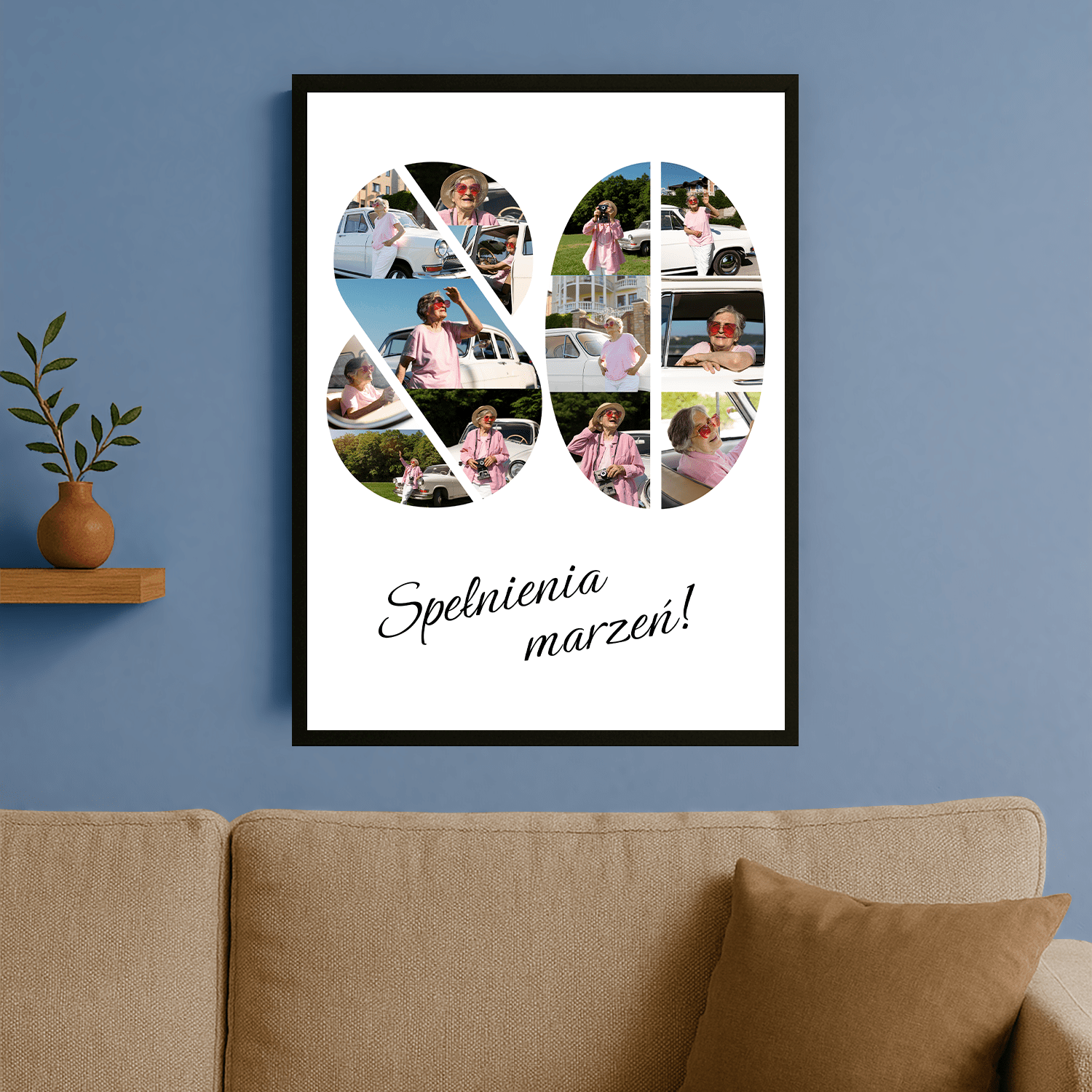 Z okazji 80 urodzin - plakat personalizowany dla babci - StwórzPrezent.pl