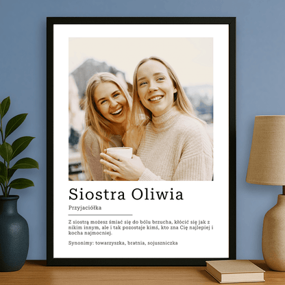 Z siostrą najlepiej - plakat personalizowany dla siostry - StwórzPrezent.pl