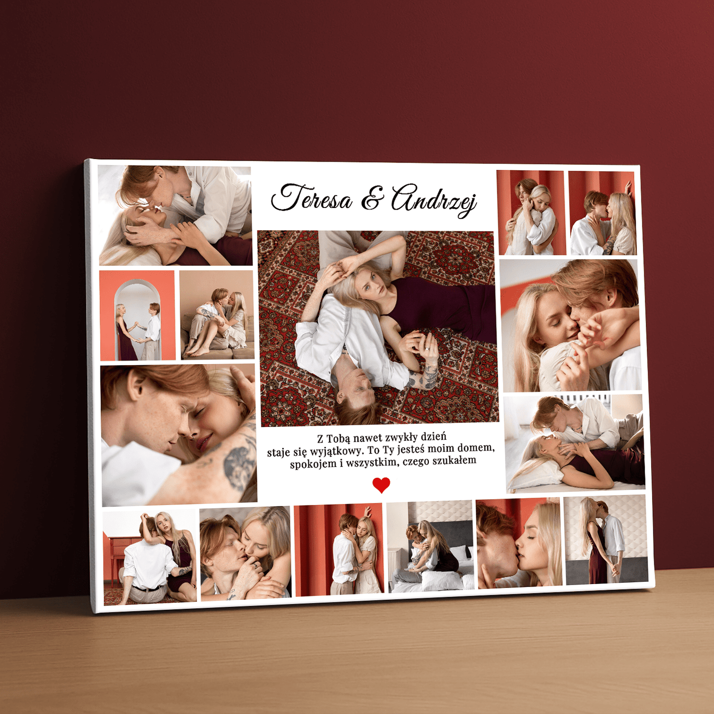 Zdjęcia zakochanej pary - kolaż na płótnie dla pary - StwórzPrezent.pl