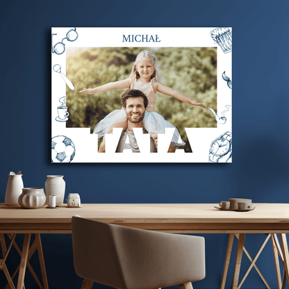 Zdjęcie z tatą - kolaż na płótnie dla taty - StwórzPrezent.pl