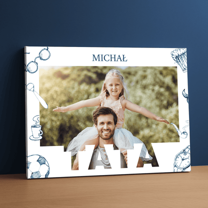 Zdjęcie z tatą - kolaż na płótnie dla taty - StwórzPrezent.pl