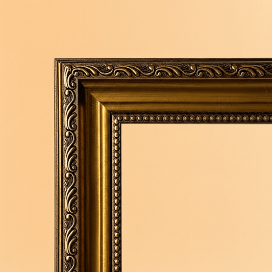 Złota rama dekoracyjna z ornamentem do obrazów na płótnie - StwórzPrezent.pl