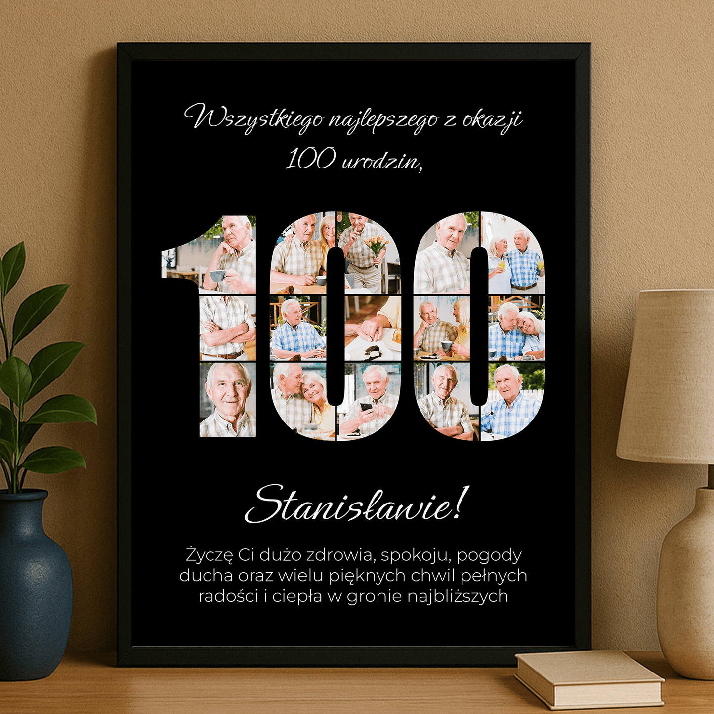 Życzenia na 100 urodziny – plakat personalizowany dla mężczyzny - StwórzPrezent.pl